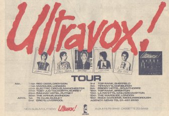 Ultravox! Tour promo - (Dont Care collection)